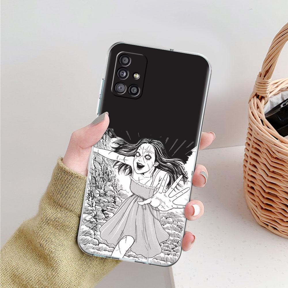 Soft Phone Case For Samsung Galaxy A51 A21s A71 A12 A31 A52 A41 A32 A02s A11 A72 A52 Clear Back Cover Funda Junji Ito Tomie Tees
