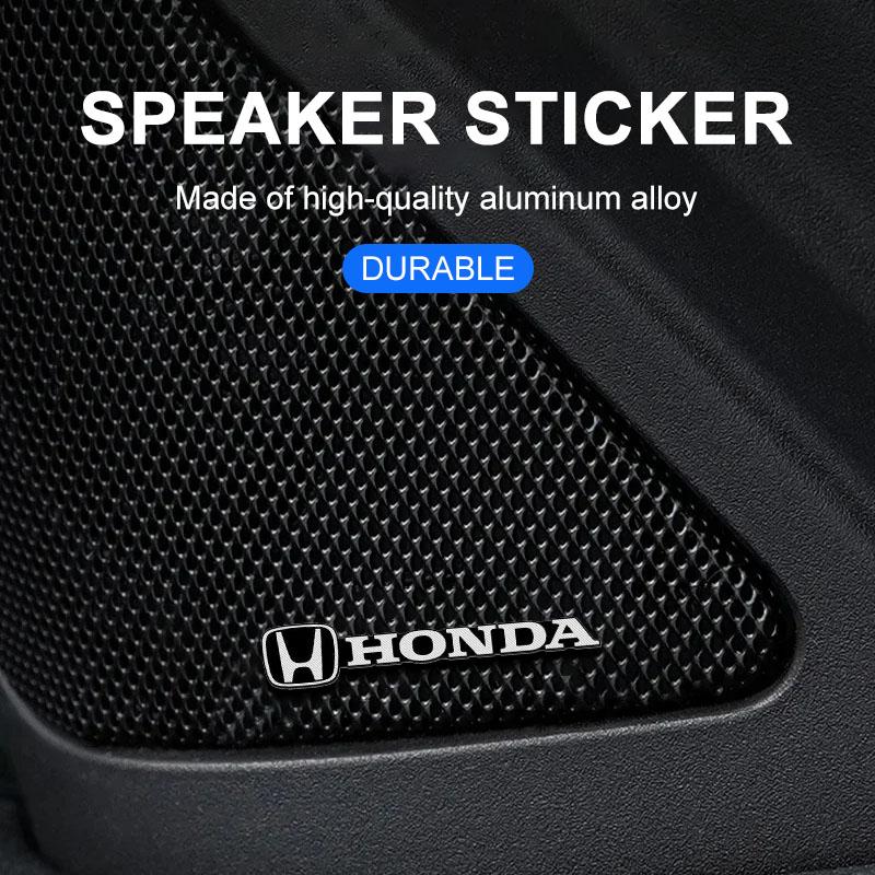 2/4Pcs 3D Aluminum Car Audio Speaker Decorate Badge Sticker For Honda CBR300RR CBR600RR CBR1000RR CBR500R CBR650F VFR800 1200 VTX1300   Accessories