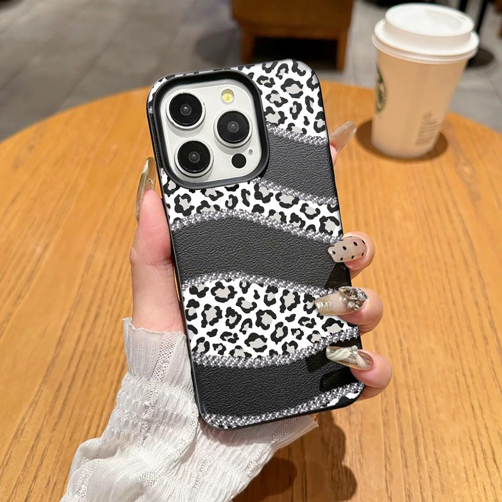 Leopard Stripe Phone Case For Iphone 17 15 11 13 Pro Max 12 16 14 17E 16E Anti-Drop Slim Soft Protective Shell Fundas