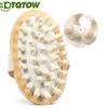 Wood Massage Brush For Cellulite Lymphatic Drainage Shower Spa Skin Care Body Massager