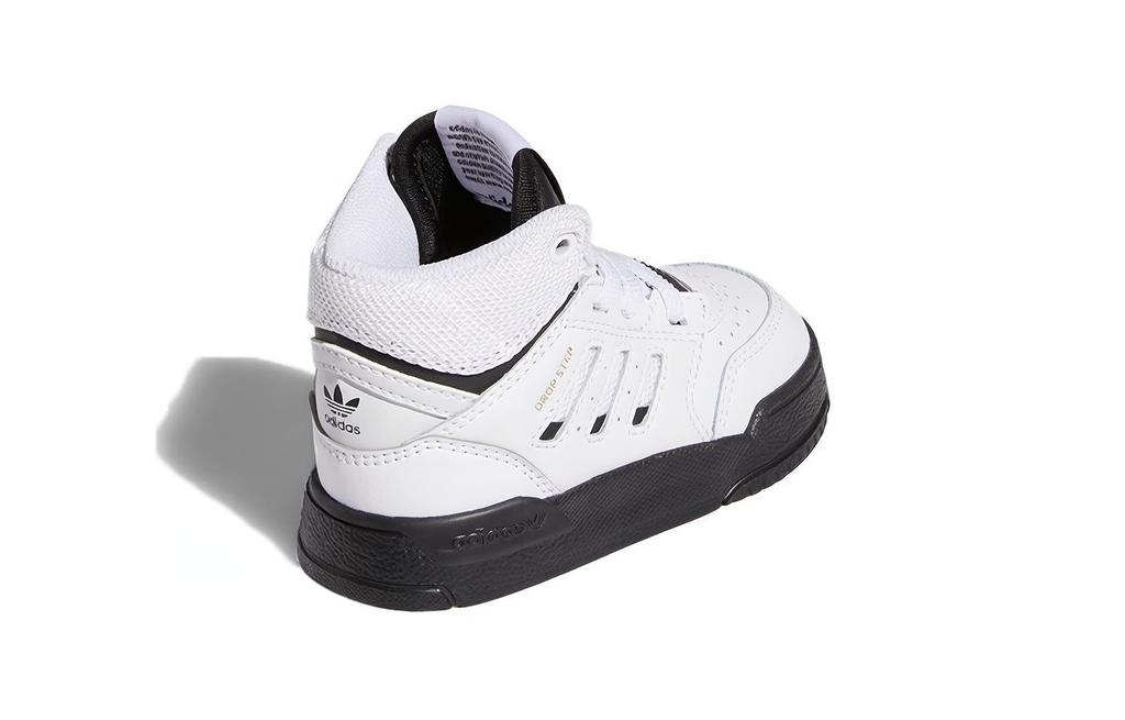 Kids' Sneakers Adidas Originals Drop Step Slip Resistant And Breathable High top Toddler Shoes White Black