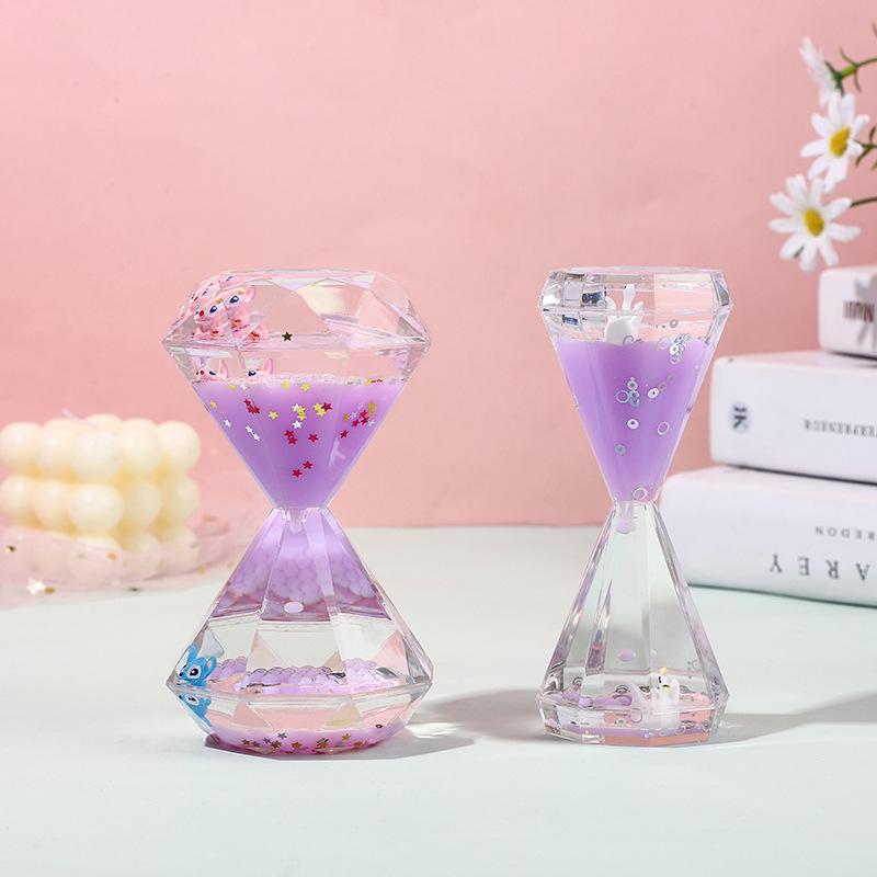 Dreamy Milky White Liquid Diamond Oil Hourglass Ornament - Children's Day Gift