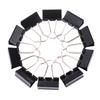 10pcs/lot Black Metal Binder Clips 19mm/ 25mm/ 32mm Notes Letter Paper Clip Office Supplies Binding Securing