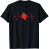 T-shirt Cœur Fraise Cadeau pour Amoureux de Fraises