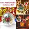 5PCS Large Capacity Hollow Fillable Bauble Balls Xmas Tree Hanging Ornaments  Weddings