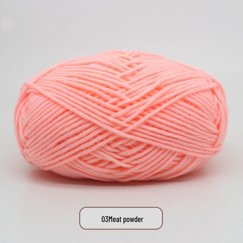 5-Strand Milk Cotton Yarn Scarf & Hand-Knitted Hat Yarn - Baby Soft, Medium Thickness, Free Shipping