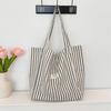 Striped Design Women's Shoulder Storage Bag Large Capacity Female Portable Shopping Bags Simple Ladies Casual Tote Purse Handbag