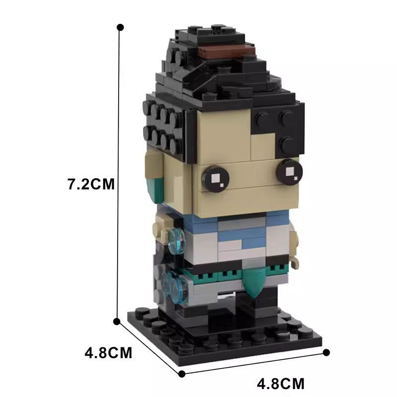 MOC Fearless ContractValorant Assembled Building Blocks Square Head Doll Children's Building Blocks Toy