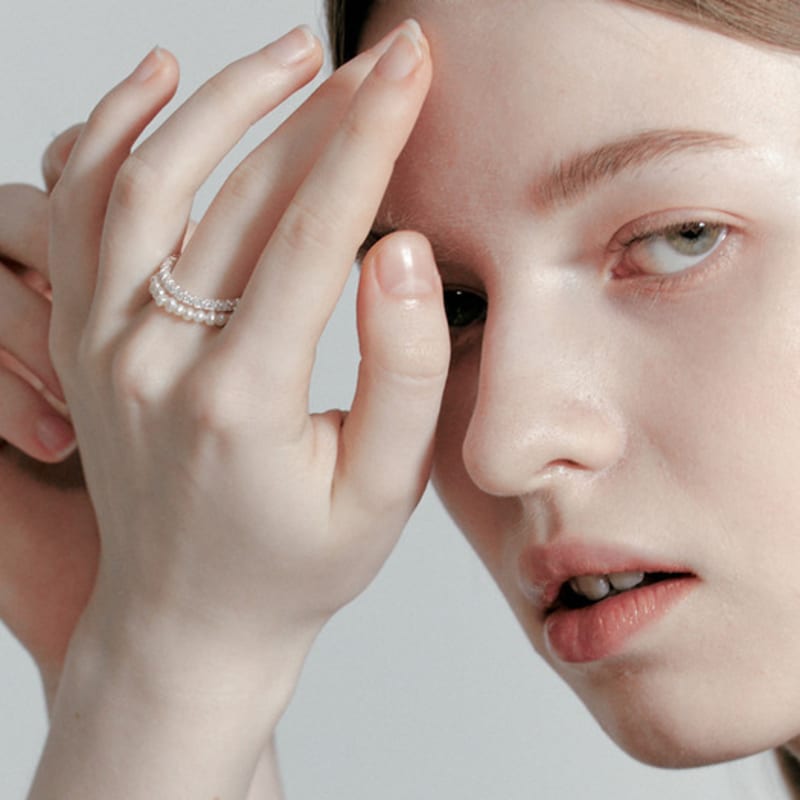 OVT-U [925 SILVER] Tennis Chain Ring