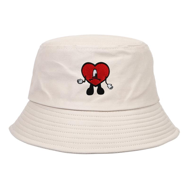 Pălărie de pescar cu iepuraș rău brodat din bumbac UN VERANO SIN TI Pălărie de găleată pentru femeie Vară Pălărie de soare pliabilă pentru bărbați Pălărie de plajă