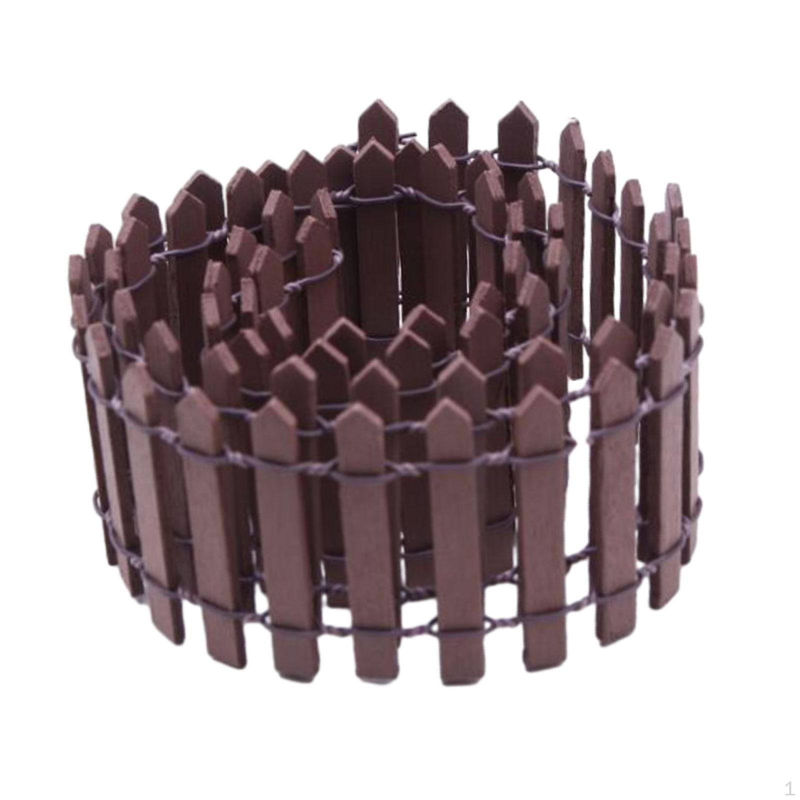 

Миниатюрный сказочный садовый забор 90x5 см, уличная деревянная рождественская елка, аксессуары для кукольного домика кофейный