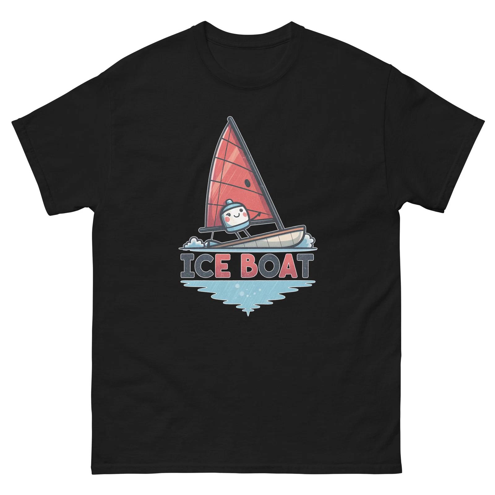 Ice Boat Transportation Vehicle Illustration T-Shirt M
