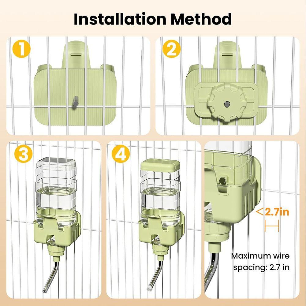 Leak-Proof Animal Water Bottle Automatic Water Dispenser  for Crates/Cages Accessories