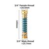 3/4" Garden Hose Anti‑Kink Spring Protector Brass Connector Male Female Thread Water Pipe Extension Faucet Adapter Fittings 1Pc