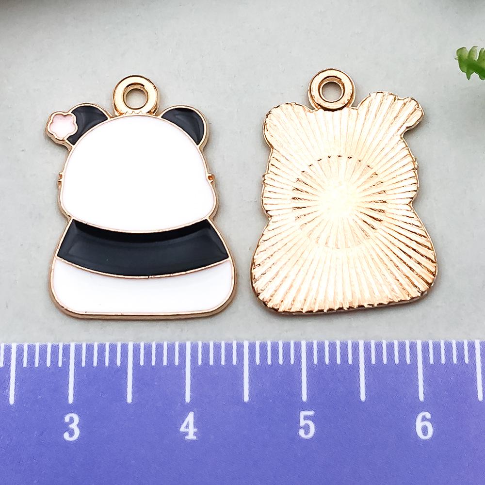 Panda Bamboo Oil Drop Alloy Earrings & Keychain Pendant Jewelry - Chinese Style Accessories