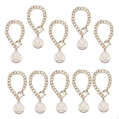 10 Pieces Cup Charms Handle Charm Modern Alloy Letter Accessories Identification Water