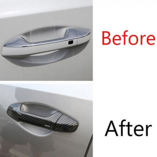 For Kia Forte 2019-2021 Carbon Fiber Abs Exterior Door Handle Molding Cover Trim