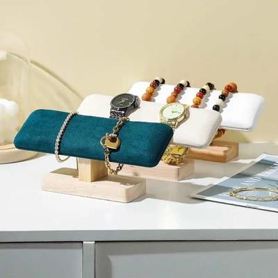 Holz Schmuckkettenhalter Einzelne Schicht Schmuck Organizer Stange Armband Ausstellungsständer Haarreif