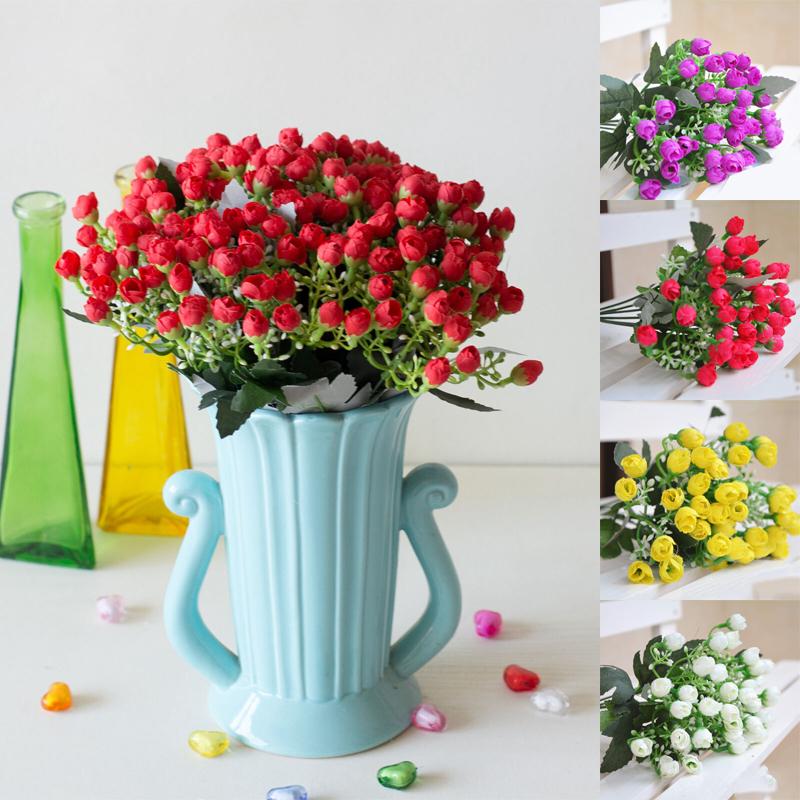 Heads Artificial 36 Silk Rose Flowers Bunch Bouquet Wedding Home Grave Decor