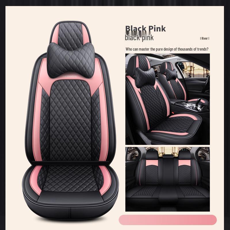 Jetour X70 Plus Cool Edition Bluebird Universal Car Seat Cushion - Full Leather, Diamond Pattern, Four Seasons.