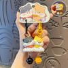 1 Pair Keychain with Bell Cartoon Dog Shape Magnetic Design Key Chain Keys Bags Phones Small Items Accessories