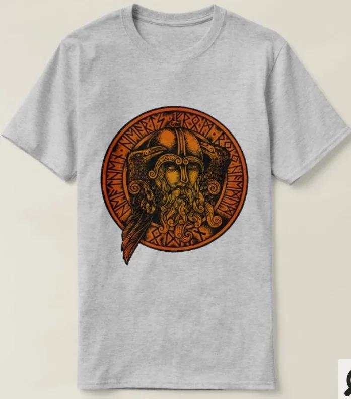 Ancient Nordic Runes Alphabet Odin with Ravens TShirt 100 Cotton ONeck Summer Short Sleeve Casual Mens Tshirt Size S3XL