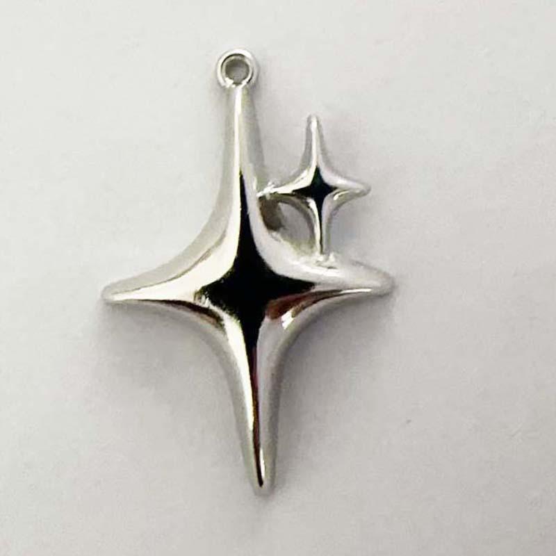 Sweet Cool Y2K Spicy Girl Cross Four Star Necklace for Women Men Minimalist Collarbone Chain Sweater Chain Necklace Jewelry