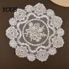 White Lace Doilies for Home Decor Retro Placemat, Floral Doilies, Embroidered Table Mat, Coasters Sheer Mesh Doily Tea Cup, Vase, Coffee Accessories