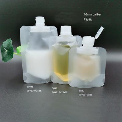 30/50/100ml Clamshell Packaging Bag Stand Up Spout Pouch Hand Sanitizer Lotion Shampoo Makeup Fluid Bottles Travel Bag