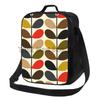 Orla Kiely Sac à Lunch Portable Motif Feuilles Colorées Réutilisable Isotherme Fourre-tout Bento avec Sangle Réglable pour Travail Pique-nique Voyage