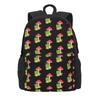 Süßer Frosch-Print Rucksack Bunte Tier Wanderrucksäcke Mädchen Design Print High School Taschen Ästhetischer Rucksack