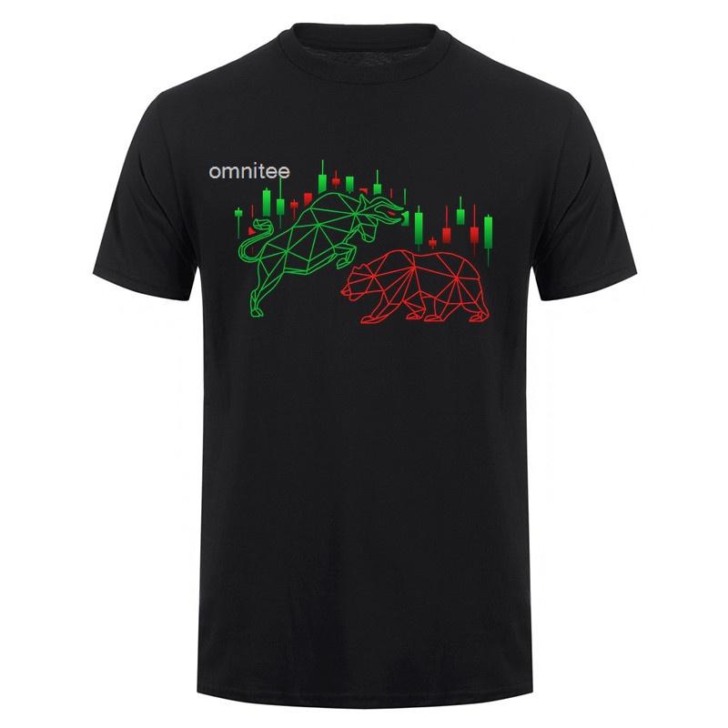 Stock Market T Shirt Funny Trading Graphic Tee Investor Trader Gift Finance Bull Bear Chart Print Casual Tshirts HJ164