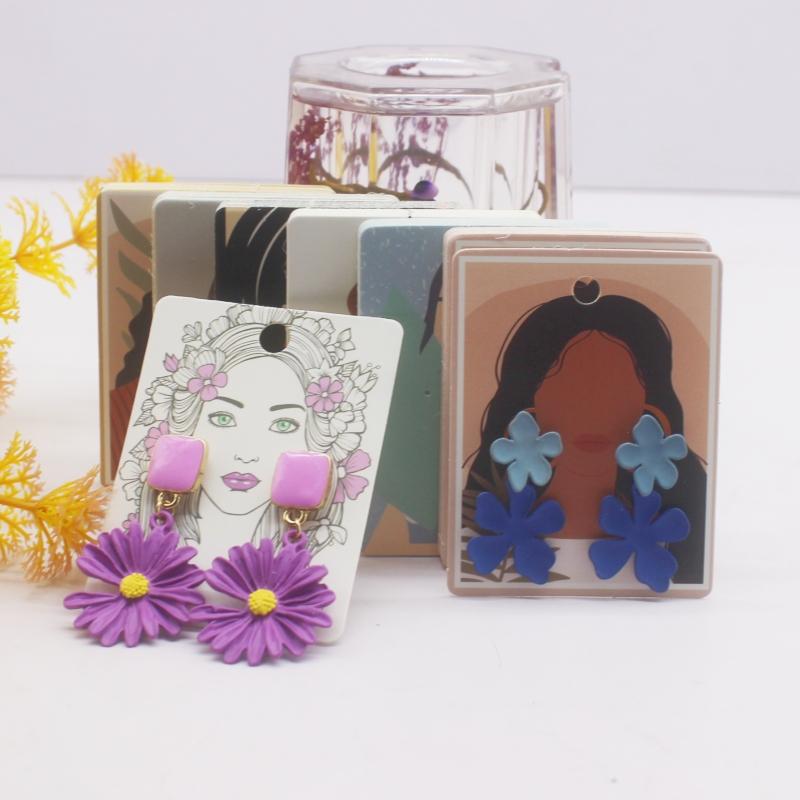 50pc 5x6.5cm Earrings Cards Paperboard Jewelry Newest Arrived Popular Display Cardboard Hot Sale Fashion Design Delicate  Cards