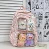 Schoolbag new Korean version ins high value, fresh, sweet and cute star bar pain bag women's lightweight large-capacity backpack