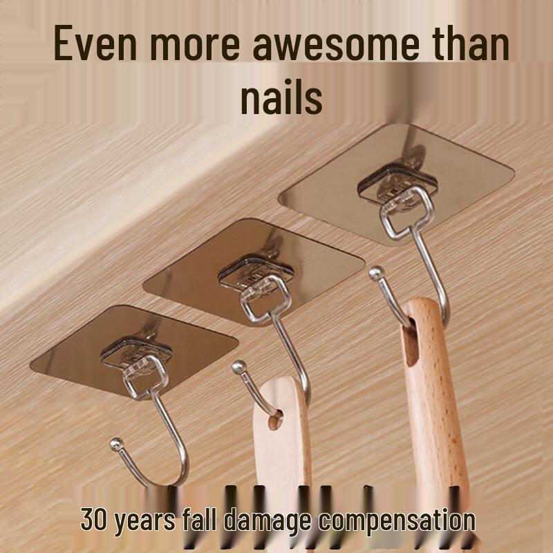 Self-Adhesive Stainless Steel Hooks