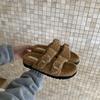 2025 new Mao Mao shoes metal buckle open-toed sandals, wearing Birkenstocks slippers women's shoes