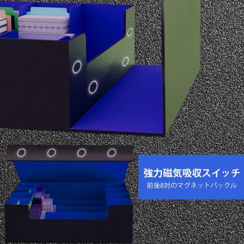 Trekkers PU Leather Card Box, Holds 3000 Cards (4 Columns), Vertical Card Storage, 4 Compartments, 24 Baffles, Trekkers Card Box, PU Leather Storage B