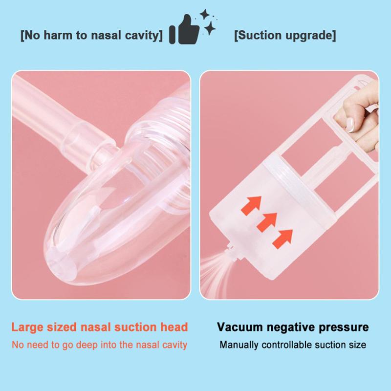 Baby Nasal Aspirator Powerful Hand Pump Nose Sucker Quiet Manual Nose Suctioners For Babies Baby Nasal Sucker Aspirator Snot