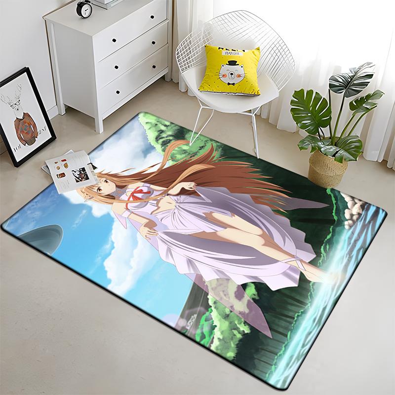 Hot Anime SAO Sword Art Online Modern House Living Room Floor Matte Bedroom Carpet Art Poster Mat Pattern Decorative Square Rug