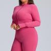 Jaqueta de Yoga Plus Size: Cardigã Feminino de Manga Longa com Zíper para Fitness ao Ar Livre e Corrida