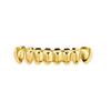 New HIP HOP Grillz Brass Gold Plated Set Plain 8 Teeth Top Bottom With Gold Rose Gold Silver and Black Grillz Teeth Body Jewelry