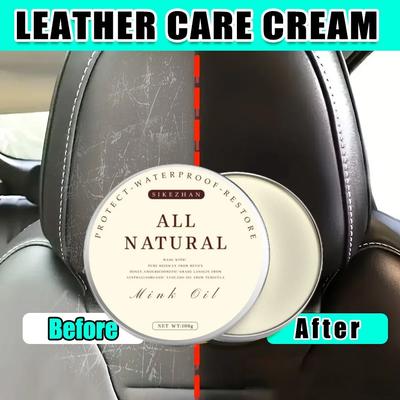 Car Leather Care Cream Clear Car Plastic Restorer - Auto Interior & Panel Renewal Wax Coating Agent Car Wax Car Wax Polish
