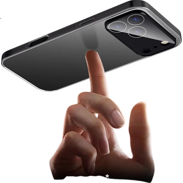 Hongzhuo Metal Backplate Cooling Case for iPhone 16 Pro, Full Coverage Shockproof Matte Soft Edge Hard Shell, Graphite Black