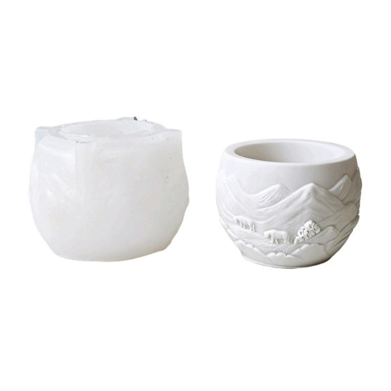 Silikon Kerzenbecher Pflanzgefäßform zum Basteln Wiederverwendbare Hitzebeständige Materialien für Kinder und Heimdekorationsprojekte