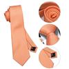 Men's Wine Red Striped Tie, Pocket Square & Brooch Set for Weddings & Banquets