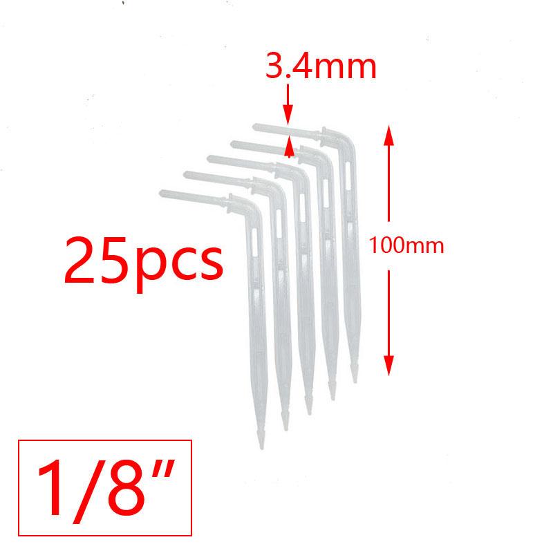 3/5mm 4/7mm Arrow Drippers 1/8 1/4 Drip Spike Elbow Arrow Drop Emitter Potted Irrigation Watering To Root Of Plant 25 PcS