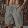 Pantaloncini Casual Estivi da Uomo in Misto Lino Traspiranti con Coulisse
