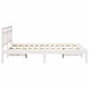 Bed Frame White 120 x 190 cm Solid Pine Wood