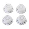 4Pcs Top Hat Knobs Electric Guitar Bass Speed Volume Tone Control Knobs Fits 6mm/0.24in Rotary Shaft Musical Instruments