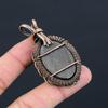Silver Sheen Obsidian Gemstone Pure Copper Wire Wrapped Handmade Jewelry Pendant For Her